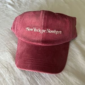 New York Or Nowhere (NYON) Crosby Mauve Corduroy Dad Cap NWT